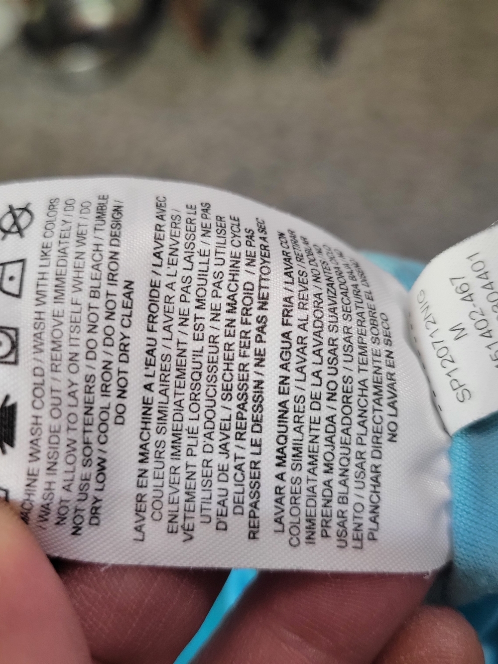 Nike Aqua Blue Striped Half-Zip Hoodie - Picture 6 of 9